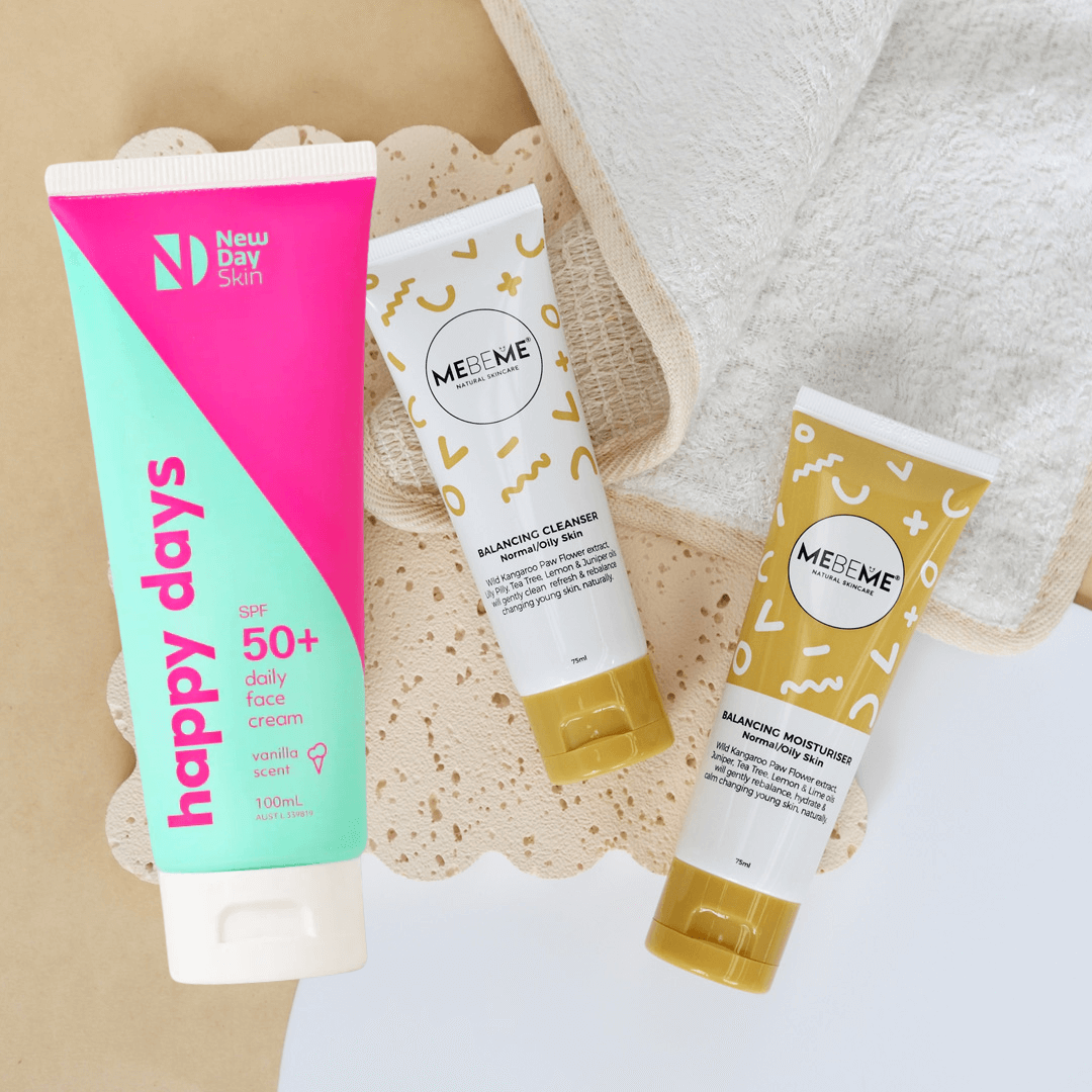 Balancing cleanser and moisturiser from MEBEME with natural sunscreen
