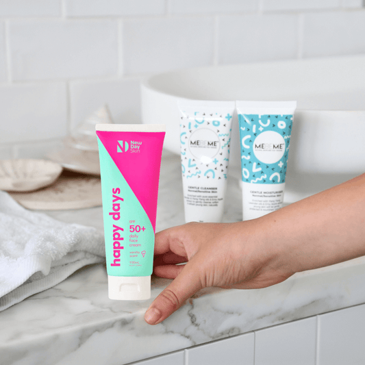 Gentle skincare with natural sunscreen SPF50